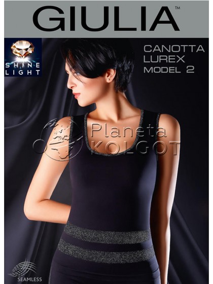 Giulia Canotta Lurex Model 2 жіноча безшовна майка з люрексом