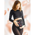 Giulia Mama Cotton Fashion Model 3 хлопковые колготки для беременных с тематическим узором