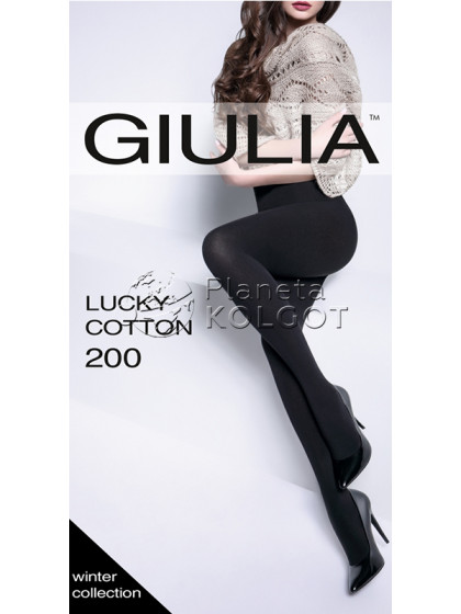 Giulia Lucky Cotton 200 Den хлопковые теплые колготки