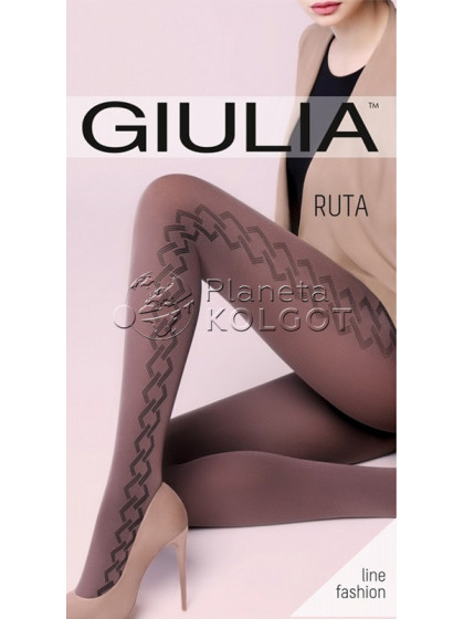Giulia Ruta 120 Den Model 4 фантазійні теплі колготки для жінок з бічним малюнком