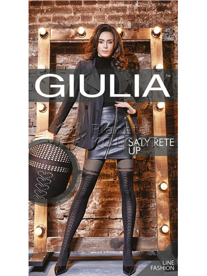 Giulia Saty Rete Up 100 Den Model 2 женские фантазийные колготки с имитацией ботфортов