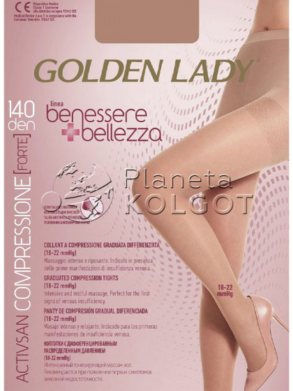 Golden Lady Benessere Bellezza 140 Den жіночі компресійні колготки