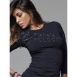 JADEA Girocollo Art 4055 женская хлопковая футболка с круглой горловиной и длинным рукавом