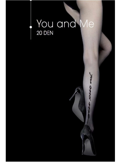 Knittex You and Me 20 Den женские тонкие фантазийные колготки с имитацией татуировки