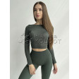 Kolgotoff Crop Top Ribbed женский бесшовный кроп-топ из микрофибры в рубчик