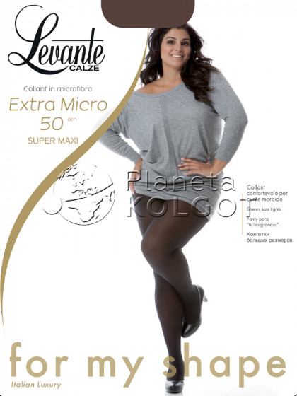 Levante Extra Micro 50 Den Super Maxi женские колготки большого размера из микрофибры