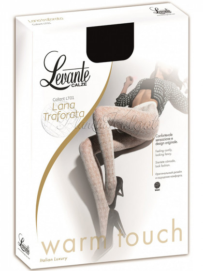 Levante Lana Traforata Collant LT01 женские фантазийные колготки из шерсти с рисунком