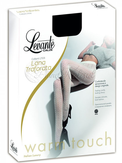 Levante Lana Traforata Collant LT03 женские фантазийные зимние колготки из шерсти