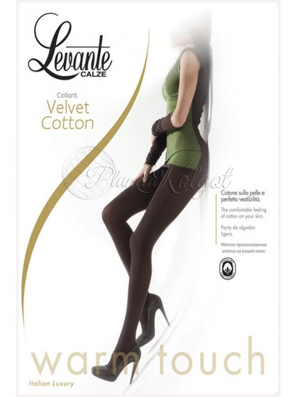 Levante Velvet Cotton женские теплые колготки из хлопка