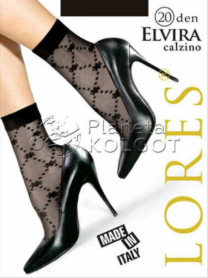 Lores Elvira 20 Den calzino жіночі шкарпетки з візерунком