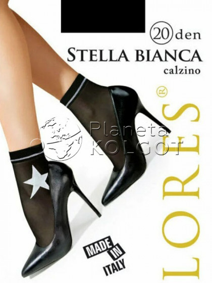 Lores Stella Bianca 20 Den calzino тонкие женские носки с узором