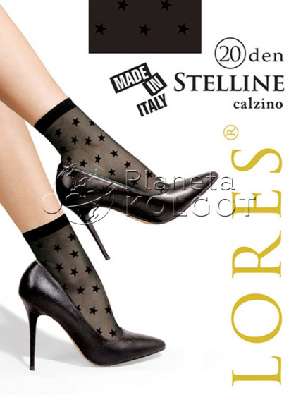 Lores Stelline 20 Den calzino тонкі жіночі шкарпетки з візерунком