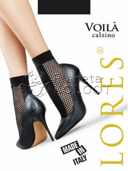 Lores Voila calzino плотные женские носки с сетчатой вставкой