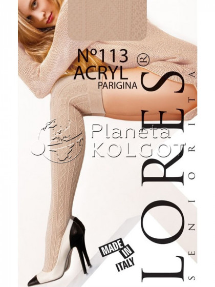 Lores Acryl №113 parigina жіночі ботфорти з акрилу з візерунком