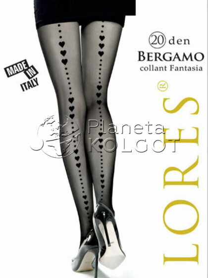Lores Bergamo 20 Den женские фантазийным колготки с имитацией шва сзади 