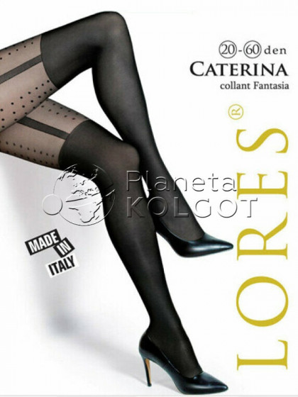 Lores Caterina 20/60 Den фантазійні жіночі колготки з імітацією панчох під пояс