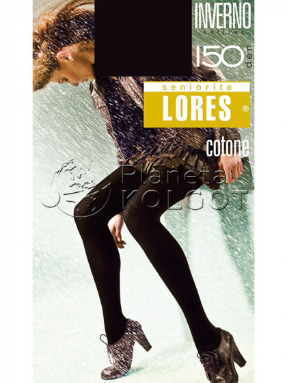 Lores Inverno Cotton 150 Den теплі жіночі колготки з бавовною