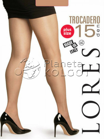 Lores Trocadero 15 Den XXL найтонші жіночі колготки великого розміру
