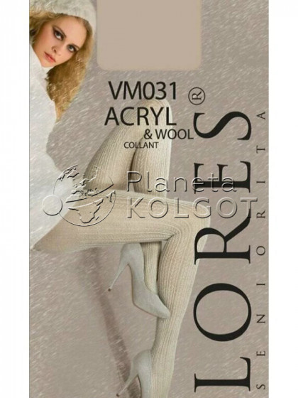 Lores VM 031 Acryl фантазійні жіночі зимові колготки з візерунком