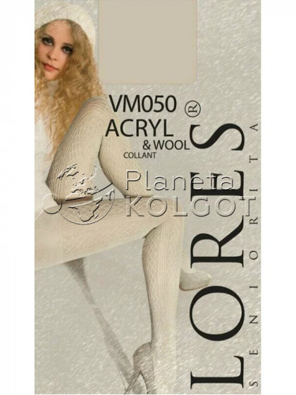 Lores VM 050 Acryl фантазійні жіночі зимові колготки з візерунком