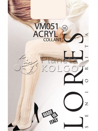 Lores VM 051 Acryl фантазійні жіночі зимові колготки з візерунком