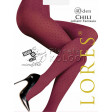 Lores Chili 40 Den жіночі кольорові колготки з візерунком у "точку"