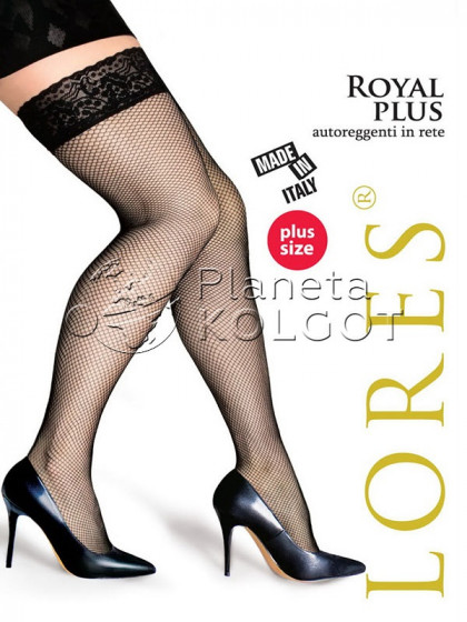 Lores Royal Plus calze rete женские чулки в сетку большого размера