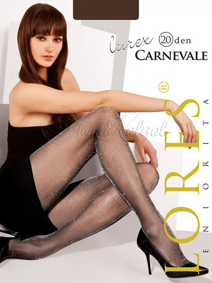 Lores Carnevale 20 Den Lurex женские тонкие фантазийные колготки с люрексом