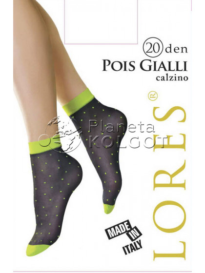 Lores Pois Gialli жіночі шкарпетки з візерунком "до салатової точки"