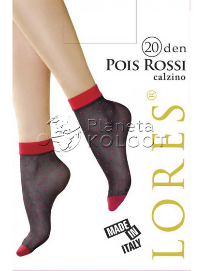 Lores Pois Rossi женские носки с рисунком "в красный горошек"