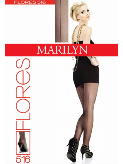 Marilyn Flores 516 фантазийные женские колготки с имитацией шва сзади
