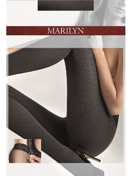 Marilyn Grace J02 женские стильные колготки с узором "в точку"