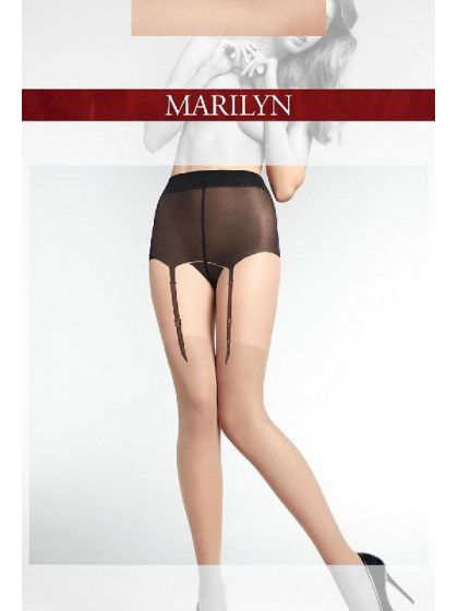 Marilyn Desire K06 фантазийные тонкие колготки с имитацией чулок под пояс, без шорт