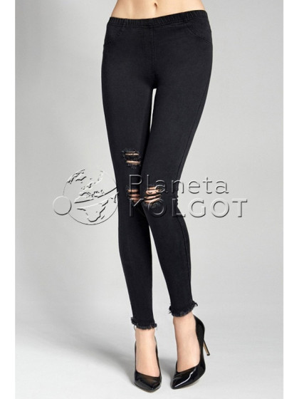Marilyn Legginsy Jeans Rip 01 облегающие женские джеггинсы из высококачественного хлопка