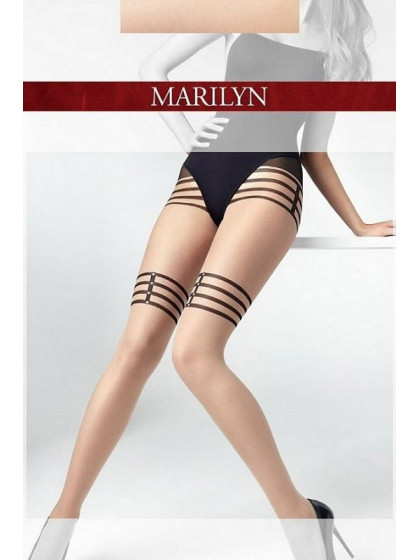 Marilyn Desire K08 фантазийные женские тонкие колготки с имитацией чулок