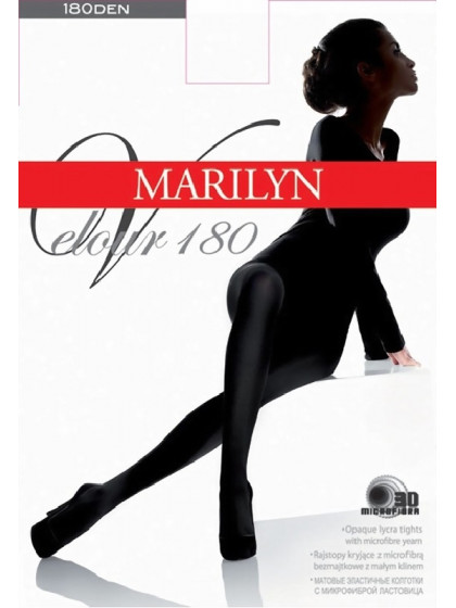 Marilyn Velour 180 Den теплые женские классические колготки из микрофибры