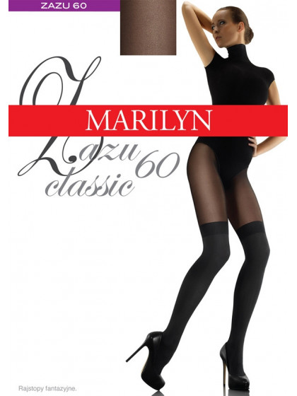 Marilyn Zazu Classic 60 Den женские фантазийные колготки с имитацией чулок