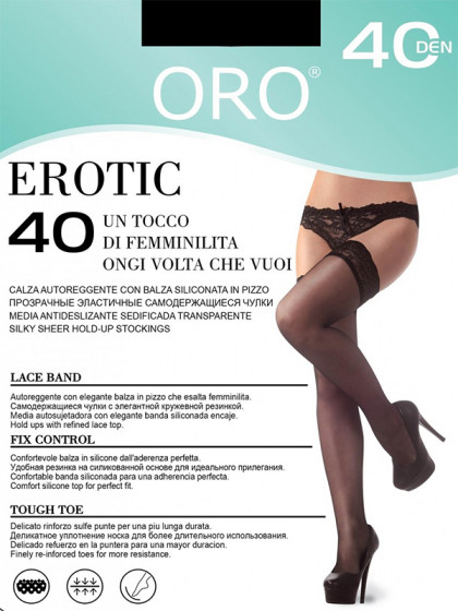 ORO Erotic 40 Den классические чулки средней плотности