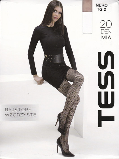TESS Mia 20 Den колготки в сітку та візерунком "у крапку"