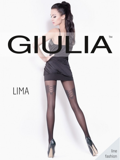 Giulia Lima 20 Den Model 4 фантазийные колготки с имитацией чулок