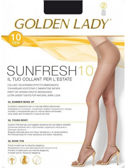 Golden Lady Sunfresh 10 Den тончайшие колготки с шортиками