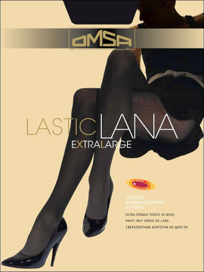 Omsa Lasticlana XL шерстяные колготки большого размера